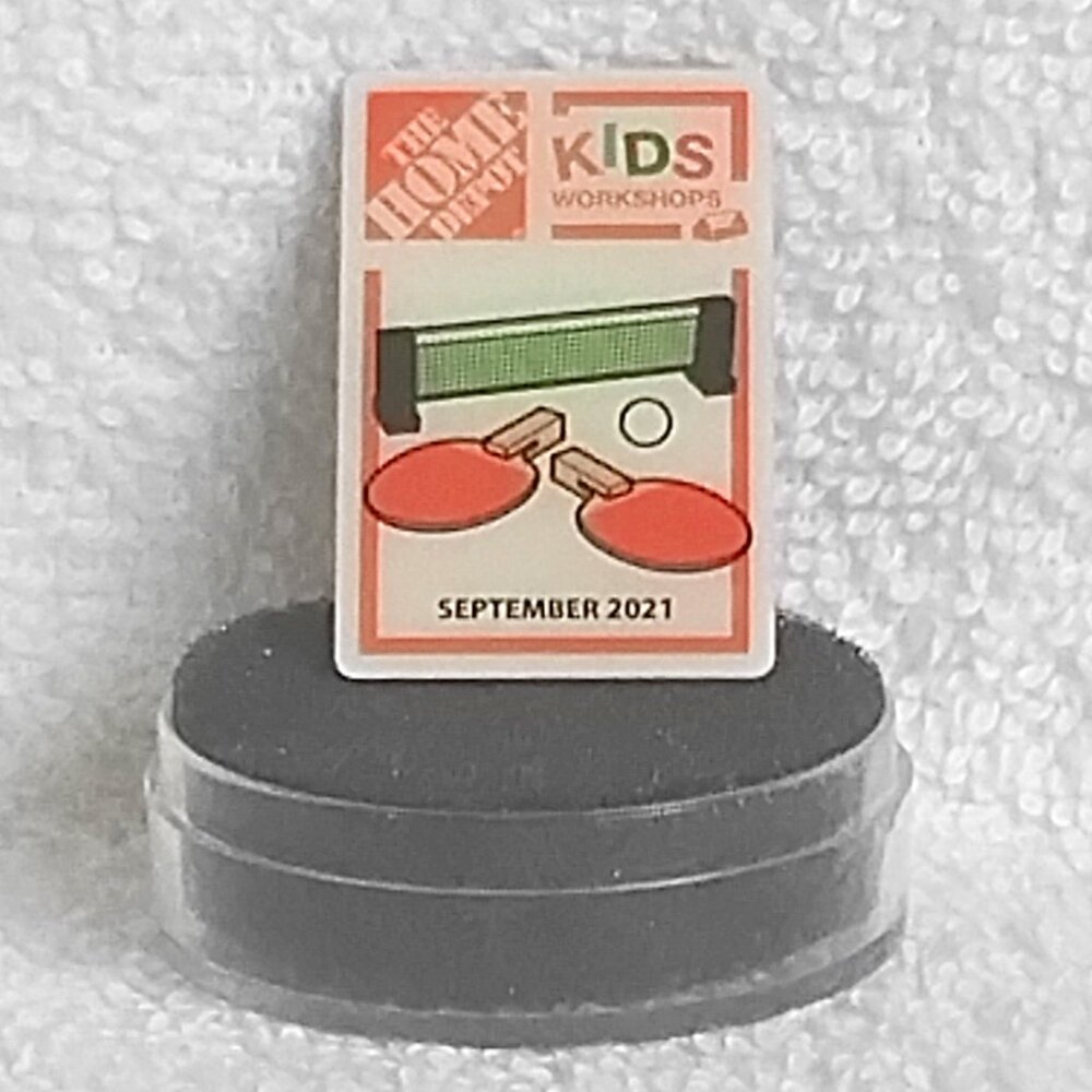 September 2021 The Home Depot Kids Workshop 'Houseworks' Plastic & Metal Pin!!